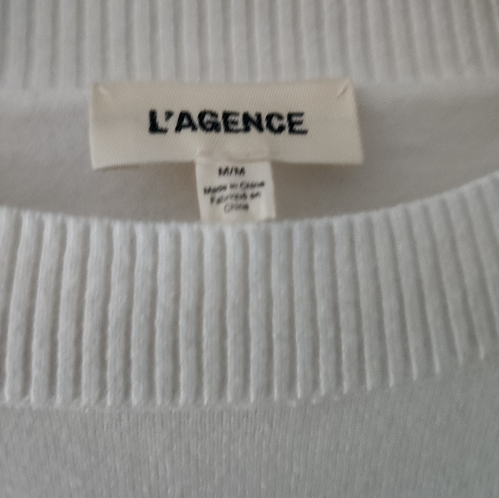 L'AGENCE Erica Pullover Sweater in Ivory Size M - Picture 2 of 10